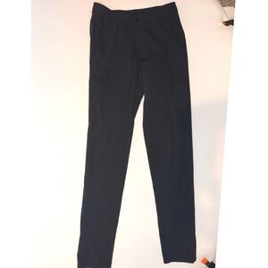 Lululemon Mens ABC Pants Slim Fit Black Technical Grid Performance Trousers(420)